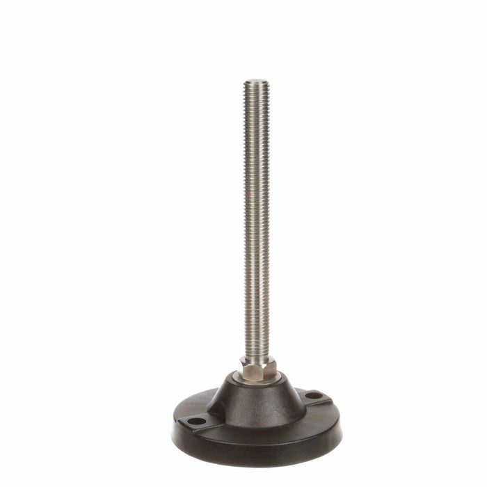 Conveyor Components Frame & Structure Supports Polyamide Base Stainless Steel Threads Leveler Fixed 4-7/8" Diameter 7-1/2" Spindle 3/4"-10 Thread 