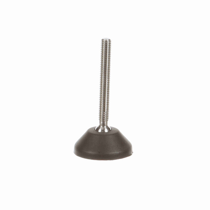 Conveyor Components Frame & Structure Supports Polyamide Base Stainless Steel Threads Leveler Articulating 2" Diameter 2-3/4" Spindle 3/8"-16 Thread 