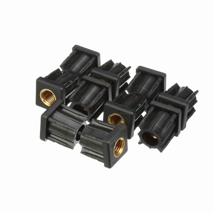 Conveyor Components Frame & Structure Supports Polyamide Threaded Tube End For Square Tubes 1-1/2" Tube 11ga Wall M20 Thread 