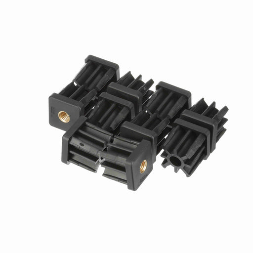 Conveyor Components Frame & Structure Supports Polyamide Threaded Tube End For Square Tubes 2" Tube 11ga Wall 3/8"-16 Thread 