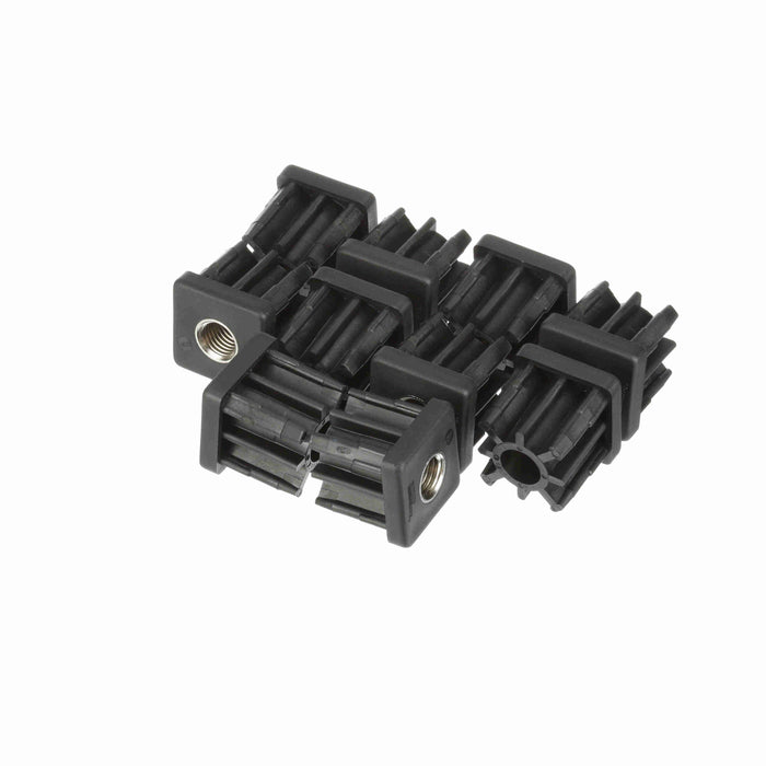 Conveyor Components Frame & Structure Supports Polyamide Threaded Tube End For Square Tubes 2" Tube 11ga Wall M20 Thread 