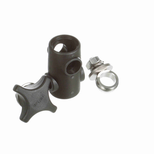 Conveyor Components Product Guides & Brackets Polyamide Cross Block For 1/2" Rod With Knob With Nut For 5/8" Rod 