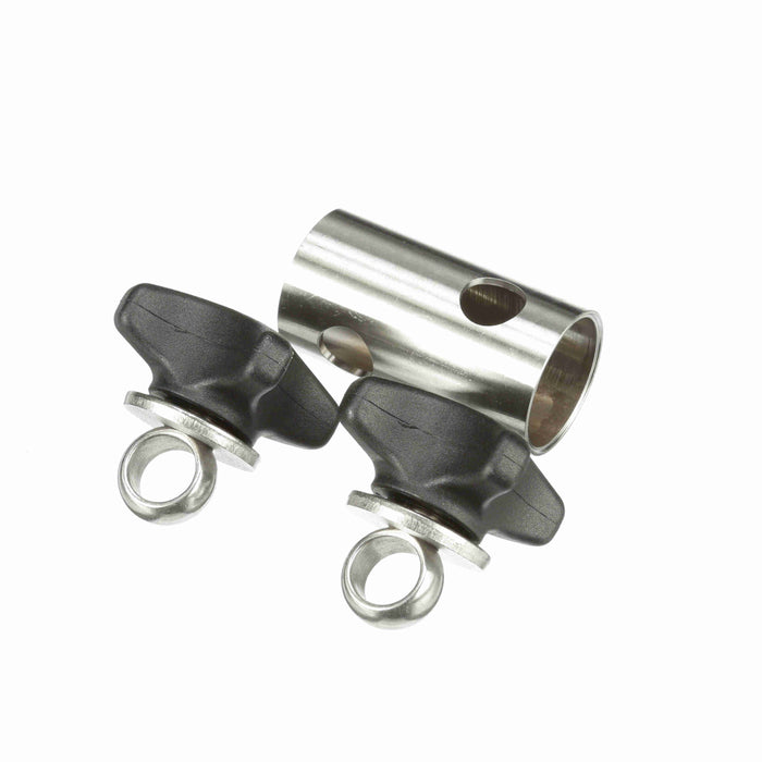 Conveyor Components Product Guides & Brackets Stainless Steel Cross Block With Knob For 1/2" Rod 