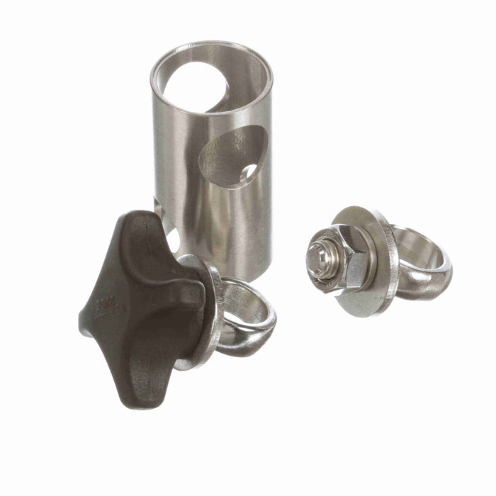 Conveyor Components Product Guides & Brackets Stainless Steel Cross Block With Knob With Nut For 5/8" Rod 