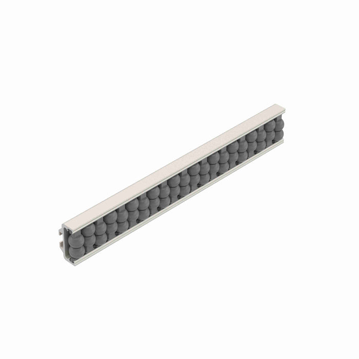 Conveyor Components Product Guides & Brackets Aluminum Channel Acetal Beads Beadwall Speedrail 1" Thick 1-3/4" Wide 2ft Long 