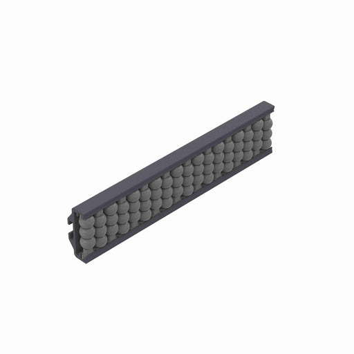 Conveyor Components Product Guides & Brackets PVC Channel Acetal Beads Beadwall Speedrail Flexible 7/8" Thick 1-7/8" Wide 5ft Long 