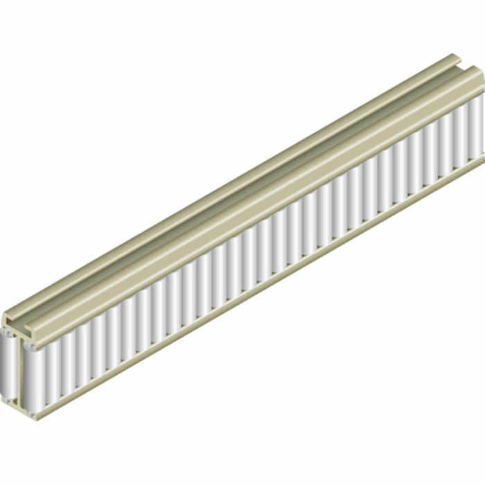 Conveyor Components Product Guides & Brackets Aluminum Channel Acetal Beads Beadwall Speedroll 1" Thick 1-7/8" Wide 10ft Long 