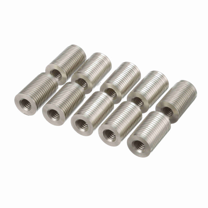 Conveyor Components Hardware Stainless Steel Threaded Tube End 3/4" Tube 16ga Wall 5/16"-18 Thread 