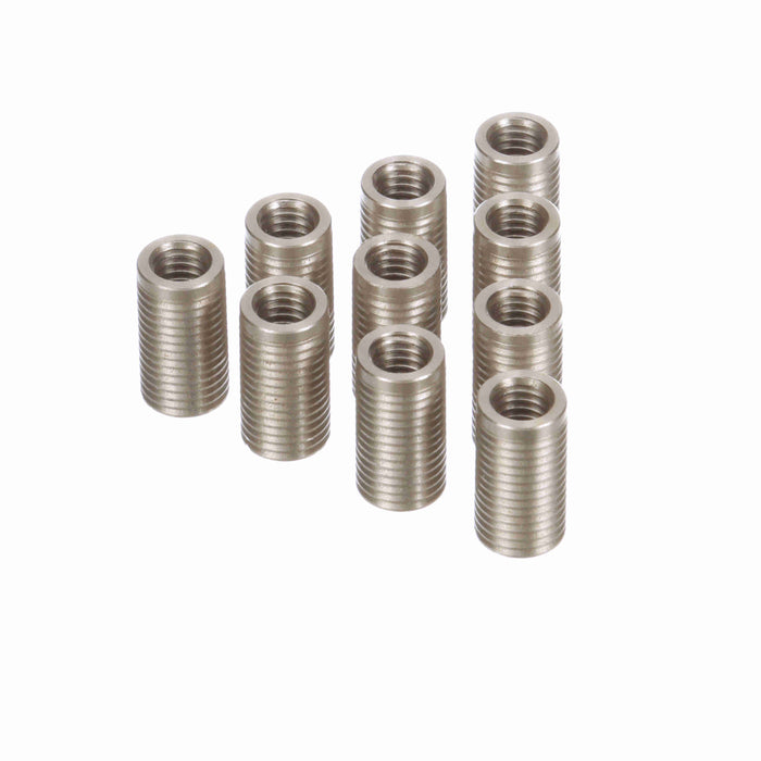 Conveyor Components Hardware Stainless Steel Threaded Tube End 5/8" Tube 18ga Wall 3/8"-16 Thread 