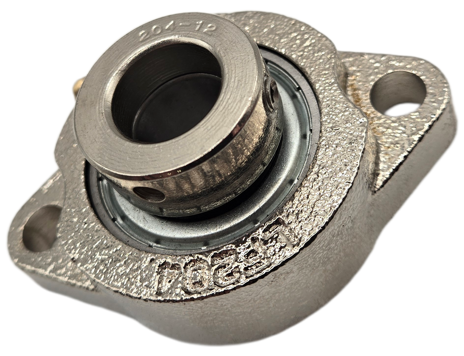 SANPLF205-16 Nickel Plated Eccentric Locking 2 Bolt Flange Bearing