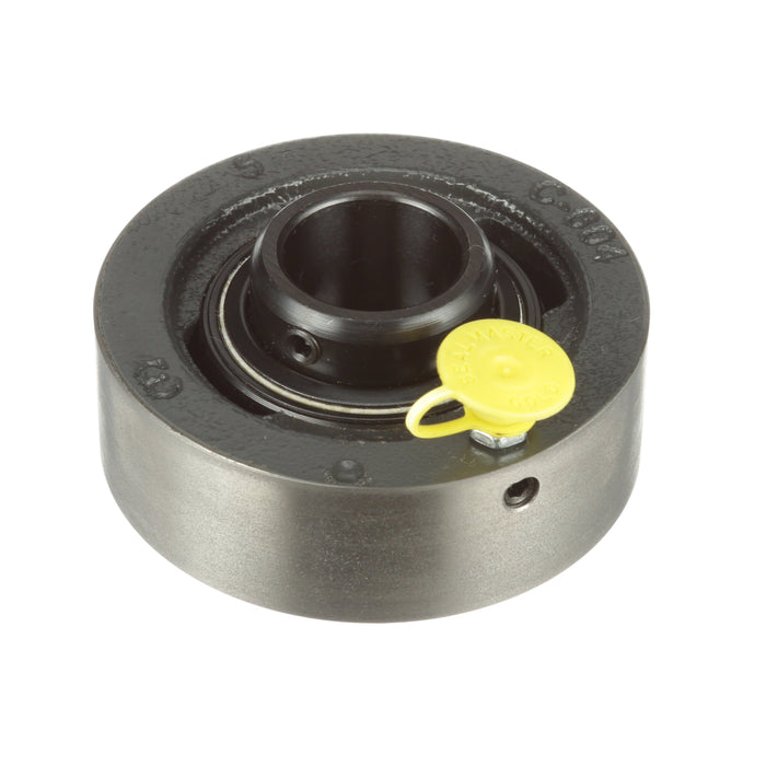 Sealmaster SC-206 Mounted Ball Bearings, Black Oxide Bearing, Cylindrical Cartridge Bearing, 30mm Diameter, Cast Iron Housing, Set Screw Locking, Felt Labyrinth Seal, Wide Inner Race