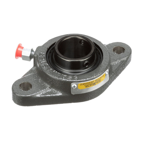 Sealmaster SFT-10 HT Mounted Ball Bearings, Black Oxide Bearing, 2 Bolt Flange Bearings, 5/8" Diameter, Cast Iron Housing, Set Screw Locking, Nomex Seal, High Temperature Seal, High Temperature Grease, Wide Inner Race