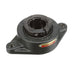 Sealmaster SFT-208TMC RM Mounted Ball Bearings, Black Oxide Bearing, 2 Bolt Flange Bearings, 40mm Diameter, Cast Iron Housing, Concentric Locking, Contact Seal, Reduced Maintenance - Lubed for Life, Wide Inner Race