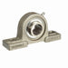 Mounted Stainless Steel Two Bolt Pillow Block Ball Bearing 400 Series Stainless Steel SS Setscrew Lock Corrosion Resistant
