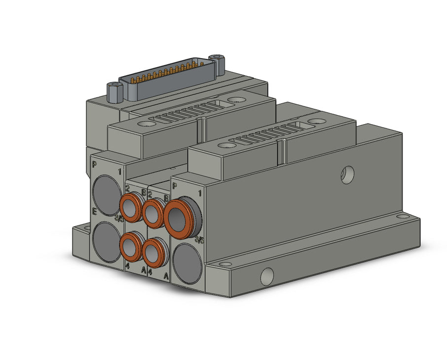 SS5V1-10FD1-02US-C6 5 Port Solenoid Valve Manifold