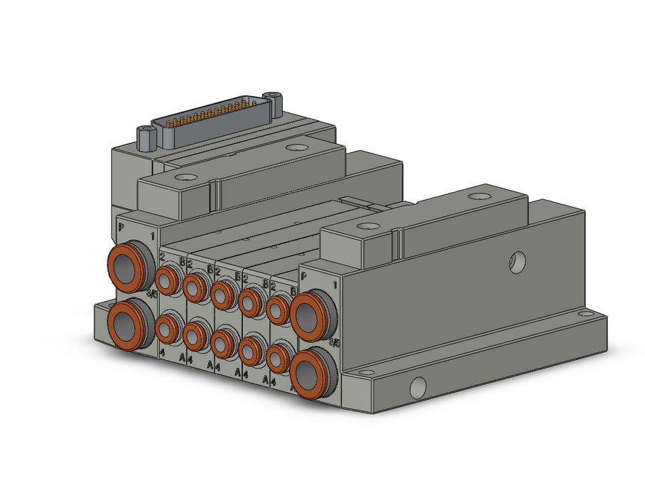 SS5V1-10FD1-05B-C4 5 Port Solenoid Valve Manifold