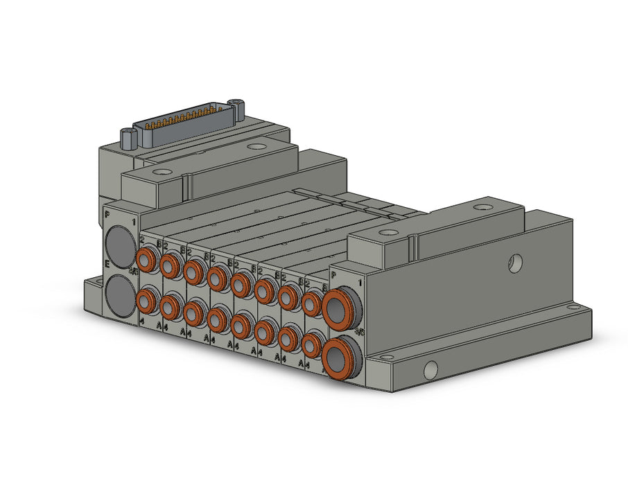SS5V1-10FD1-08U-C4 5 Port Solenoid Valve Manifold