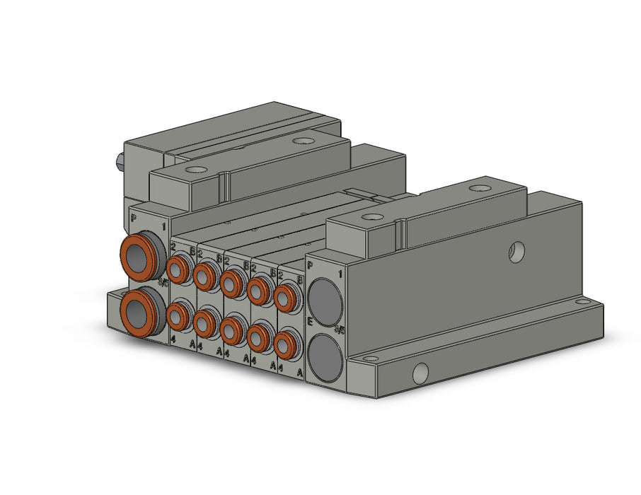 SS5V1-10FD2-05D-C4 5 Port Solenoid Valve Manifold
