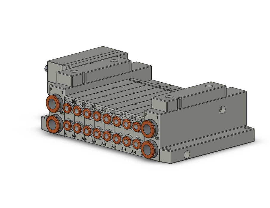 SS5V1-10FD2-08B-C4 5 Port Solenoid Valve Manifold