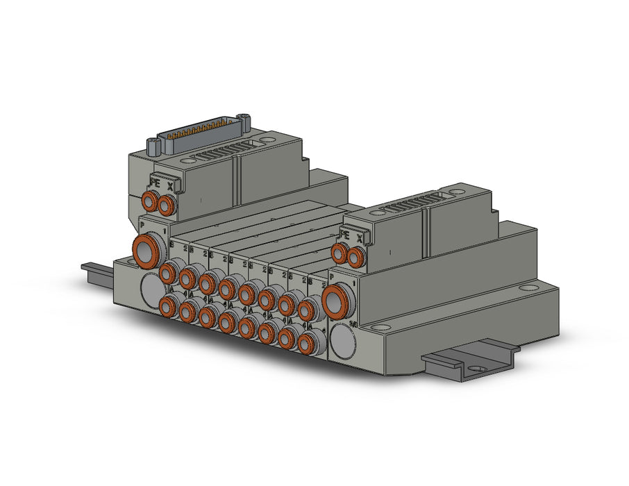 SS5V1-16FD1-08BRS-N3 5 Port Solenoid Valve Manifold