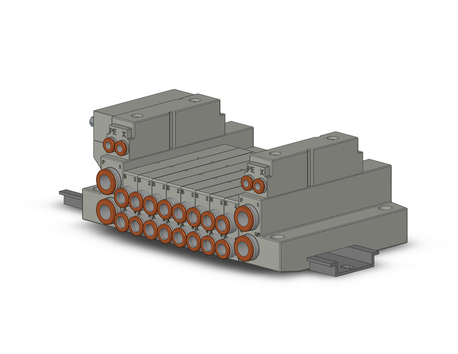 SS5V1-16FD2-08BR-N7 5 Port Solenoid Valve Manifold