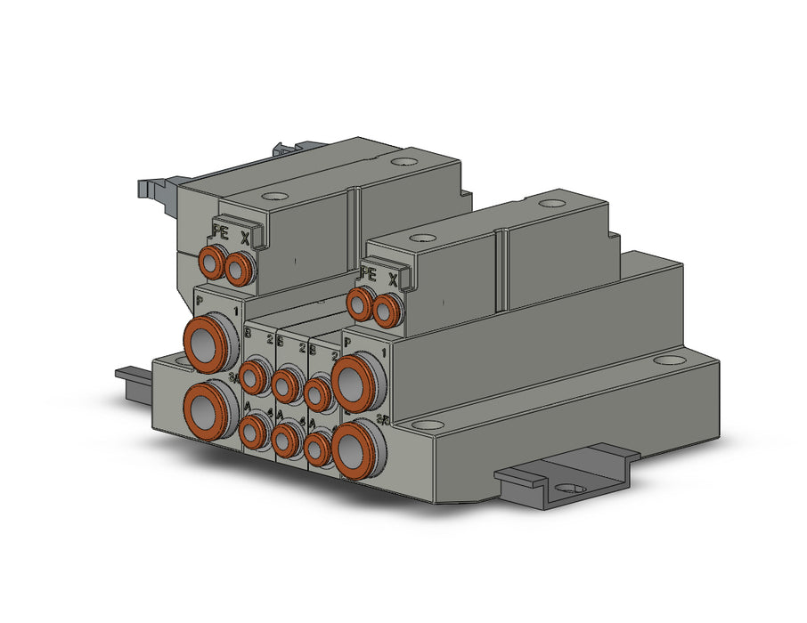 SS5V1-16PD2-03BR-C4 5 Port Solenoid Valve Manifold