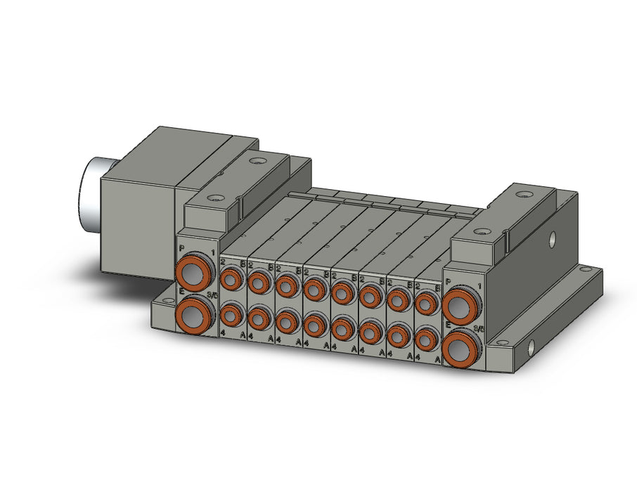 SS5V1-W10CD-08B-C4 5 Port Solenoid Valve Manifold