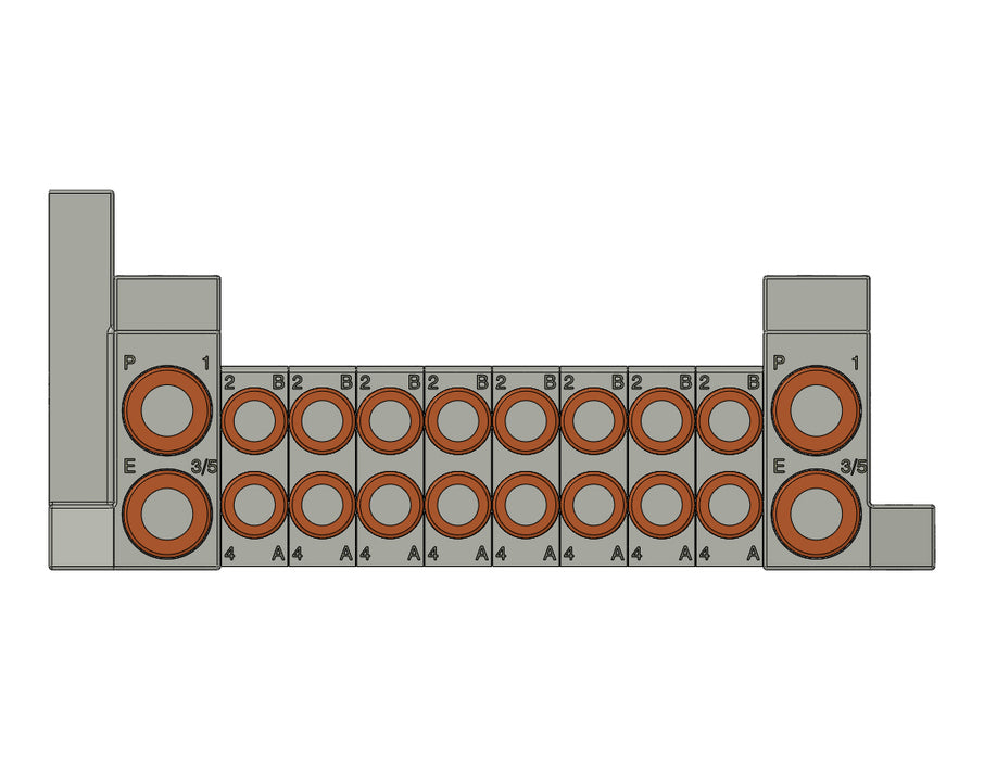 SS5V1-W10S0D-08B-N7 5 Port Solenoid Valve Manifold