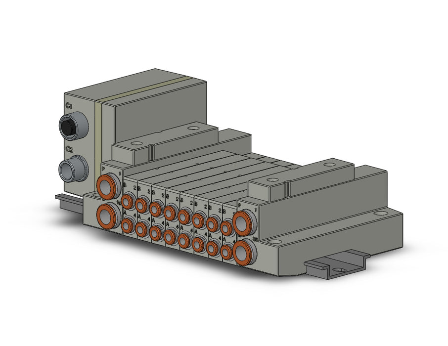 SS5V1-W16SA2WD-08B-C4 5 Port Solenoid Valve Manifold