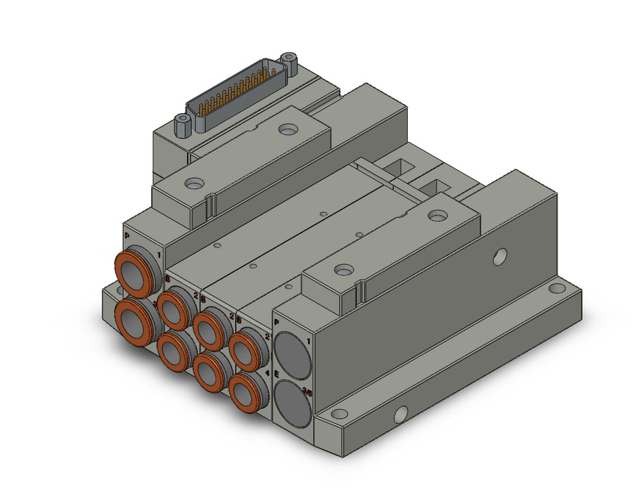 SS5V2-10FD1-03D-C8 SS5V 03 Station Manifold, Tie-Rod Base