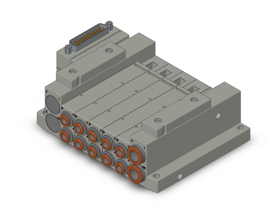 SS5V2-10FD1-05U-N7 SS5V 05 Station Manifold, Tie-Rod Base