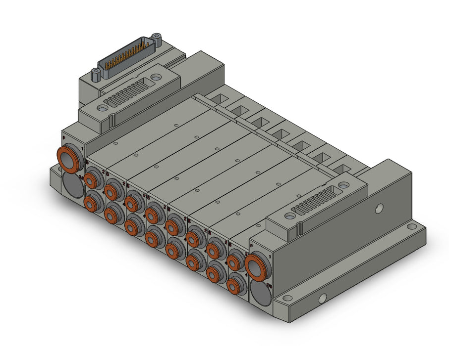 SS5V2-10FD1-08BS-C4 SS5V 08 Station Manifold, Tie-Rod Base
