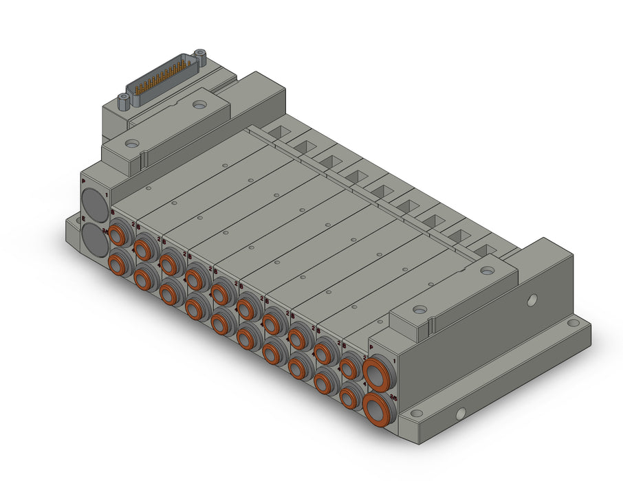 SS5V2-10FD1-10U-C6 SS5V 10 Station Manifold, Tie-Rod Base