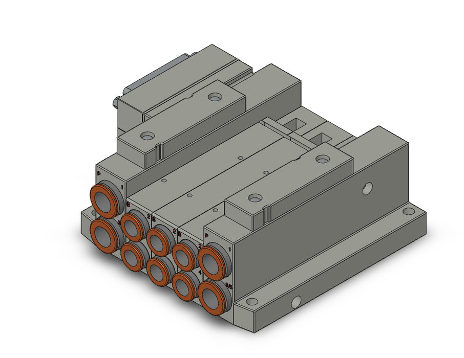 SS5V2-10FD2-03B-C8 SS5V 03 Station Manifold, Tie-Rod Base