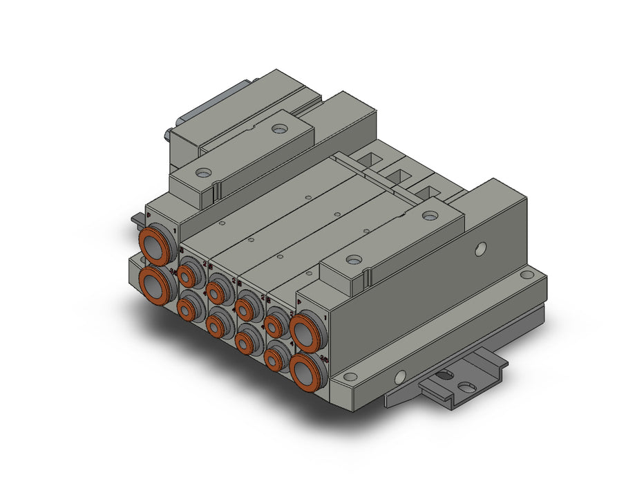 SS5V2-10FD2-04B-C4-D SS5V 04 Station Manifold, Tie-Rod Base