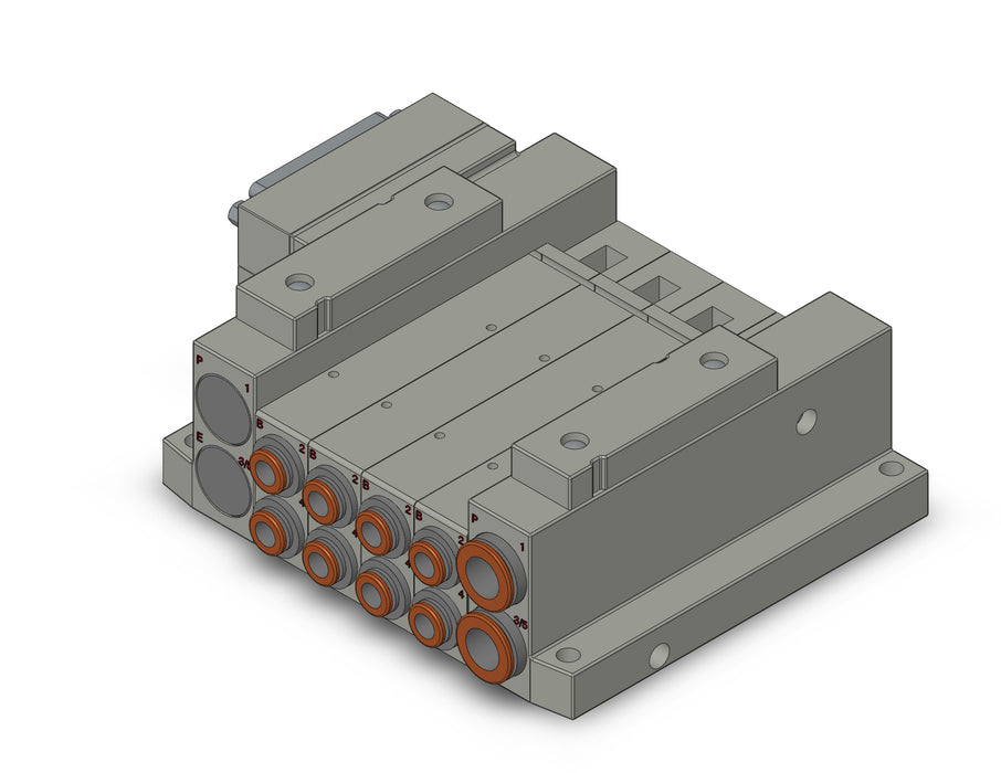 SS5V2-10FD2-04U-N7 SS5V 04 Station Manifold, Tie-Rod Base