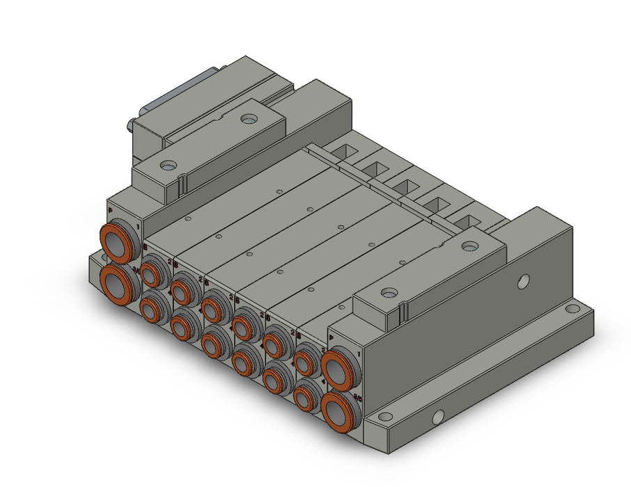 SS5V2-10FD2-06B-C6 SS5V 06 Station Manifold, Tie-Rod Base