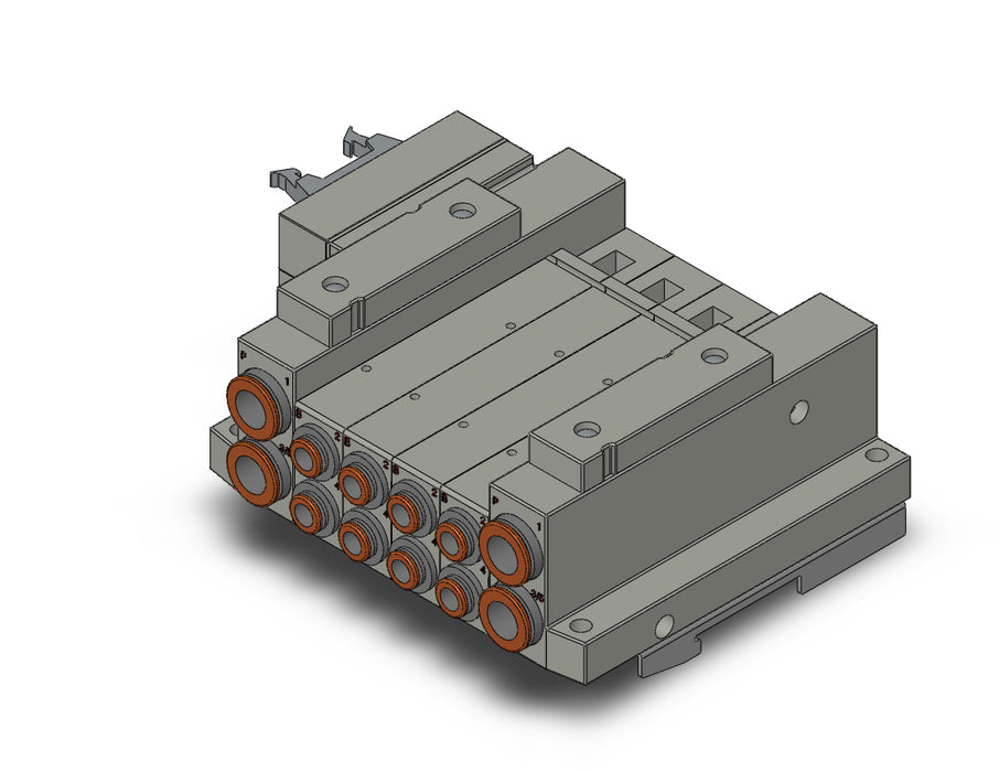 SS5V2-10PHD2-04B-C6-D0 SS5V 04 Station Manifold, Tie-Rod Base