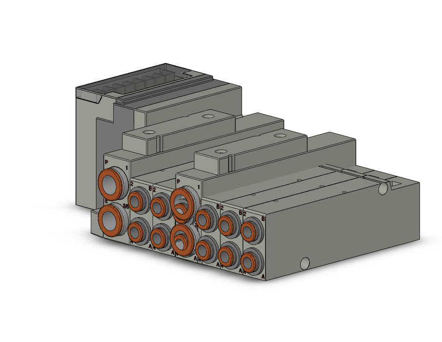 SS5V2-10S3QD-06B-N7 SS5V 06 Station Manifold, Tie-Rod Base
