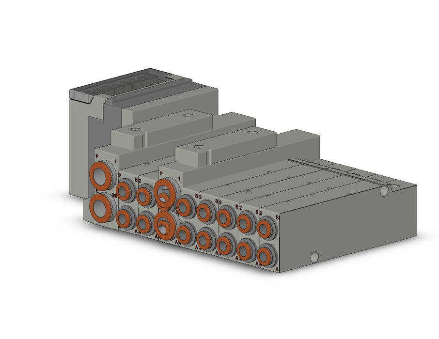 SS5V2-10S3QD-08US-N7 SS5V 08 Station Manifold, Tie-Rod Base
