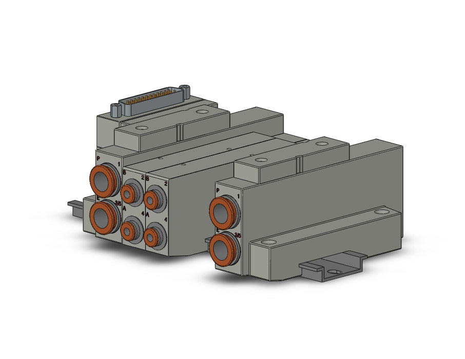 SS5V2-16FD1-04B-C4 SS5V 04 Station Manifold, Cassette Base