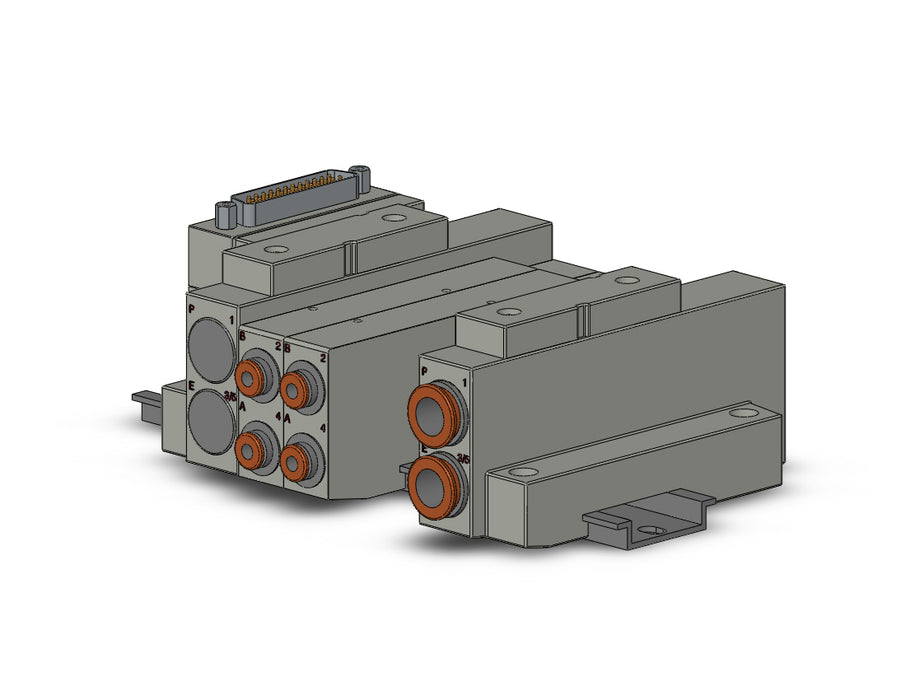 SS5V2-16FD1-04U-C4 SS5V 04 Station Manifold, Cassette Base