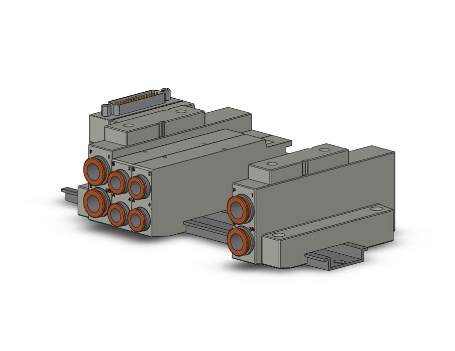 SS5V2-16FD1-06B-C8 SS5V 06 Station Manifold, Cassette Base