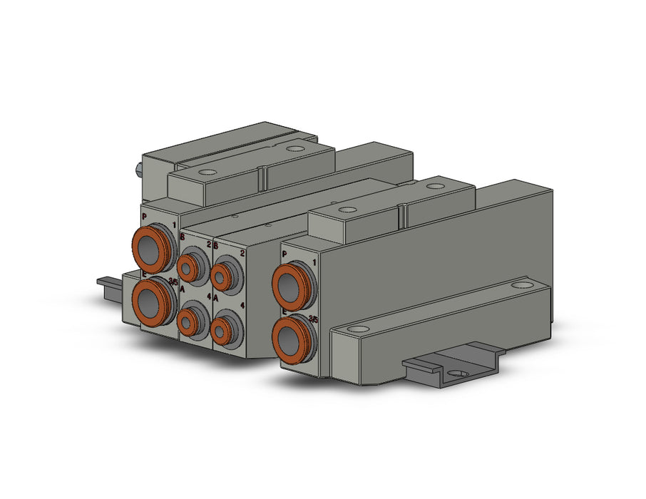 SS5V2-16FD2-03B-C4 SS5V 03 Station Manifold, Cassette Base