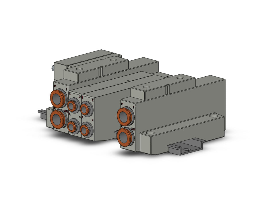 SS5V2-16FD2-04B-C6 SS5V 04 Station Manifold, Cassette Base