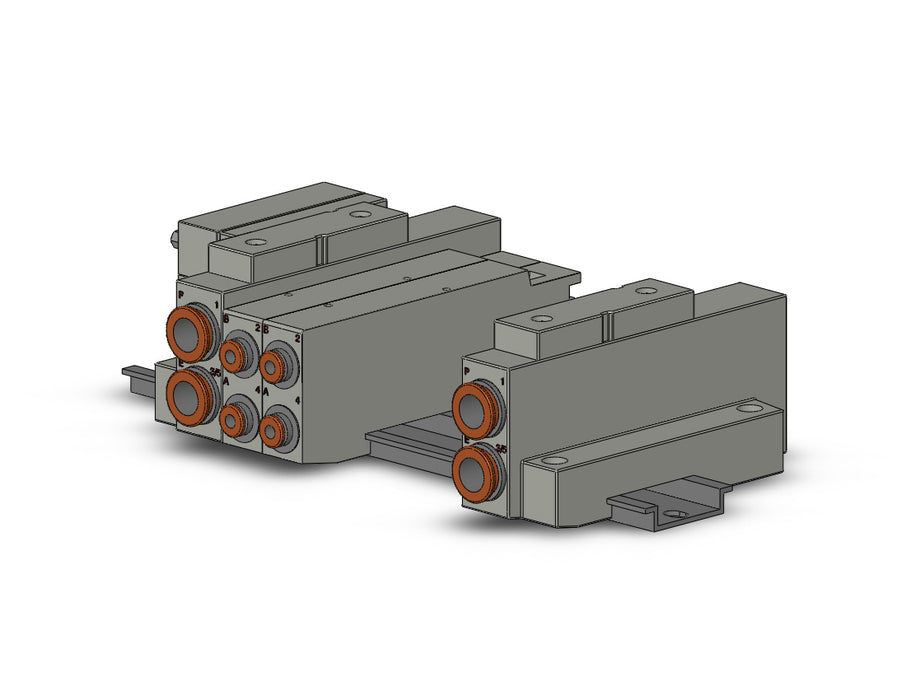 SS5V2-16FD2-06B-C4 SS5V 06 Station Manifold, Cassette Base
