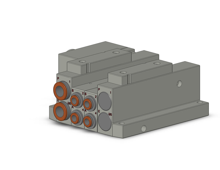 SS5V2-W10CD-02D-C6 SS5V 02 Station Manifold, Tie-Rod Base