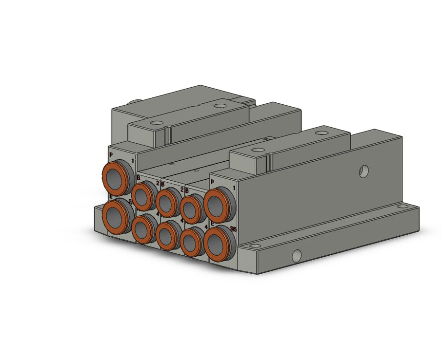 SS5V2-W10CD-03B-C8 SS5V 03 Station Manifold, Tie-Rod Base