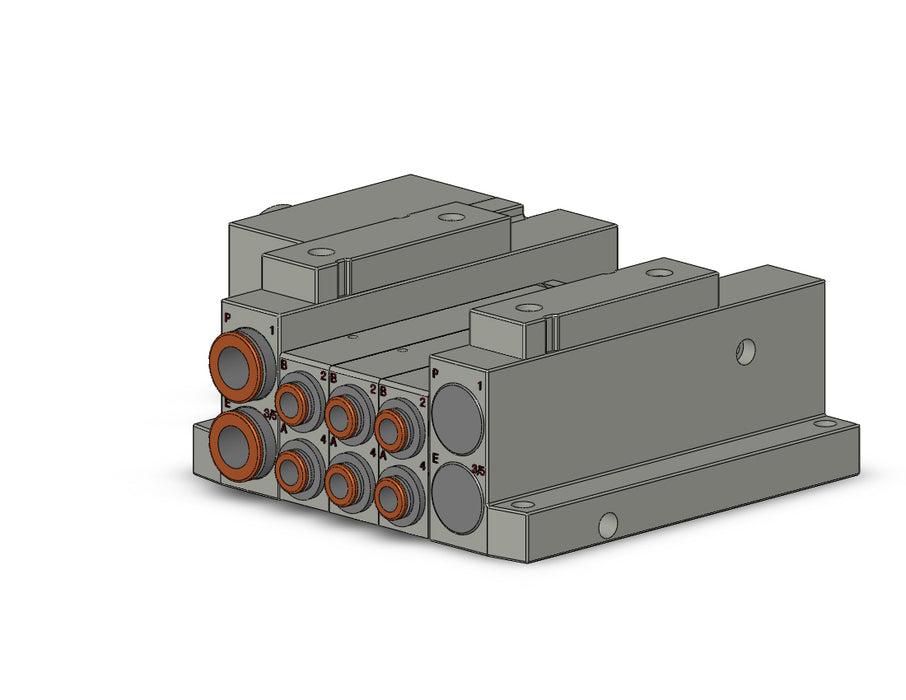 SS5V2-W10CD-03D-C6 SS5V 03 Station Manifold, Tie-Rod Base