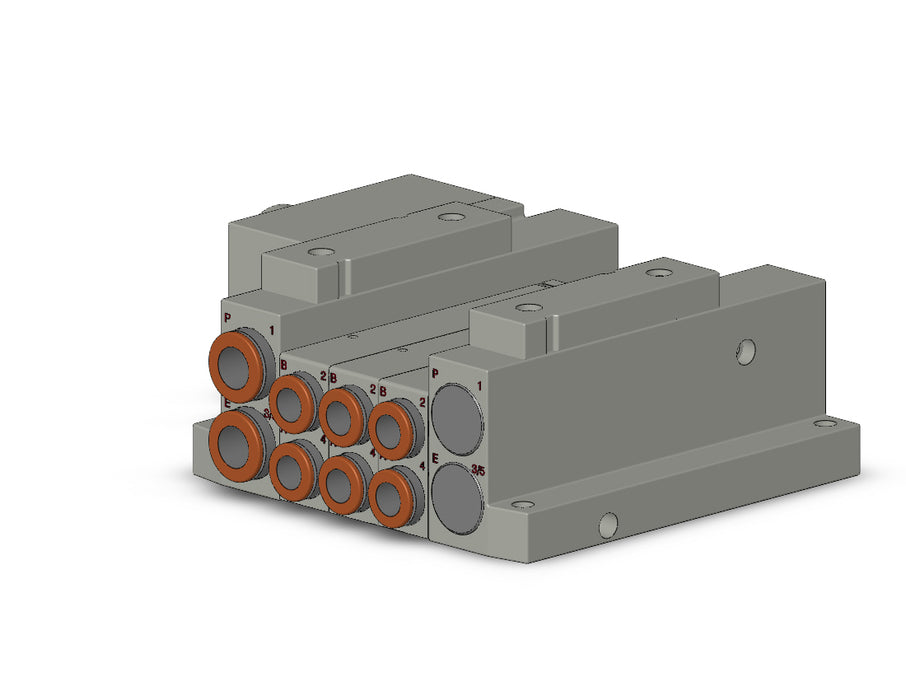 SS5V2-W10CD-03D-C8 SS5V 03 Station Manifold, Tie-Rod Base